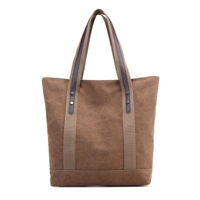 New women's canvas tote bag shoulder bag large capacity leisure travel anti-theft fashion wild Mommy shopping bag - Image 6