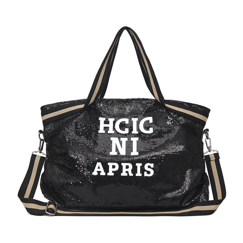 Sequined Bag Yoga Bag Shoulder Leisure Messenger Letter Gym Bag - Image 2