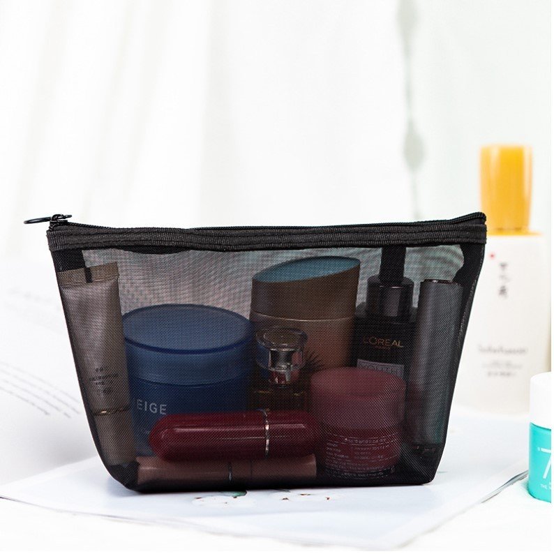 Portable Travel Toiletry Bag Transparent Mesh Toiletry Bag - Image 3