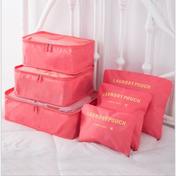 6 PCS Travel Storage Bag Set for Clothes Tidy Organizer - Image 7