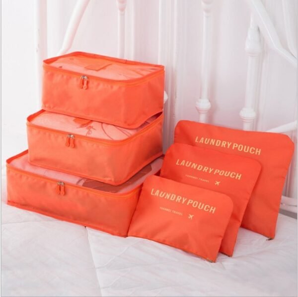 6 PCS Travel Storage Bag Set for Clothes Tidy Organizer - Image 2