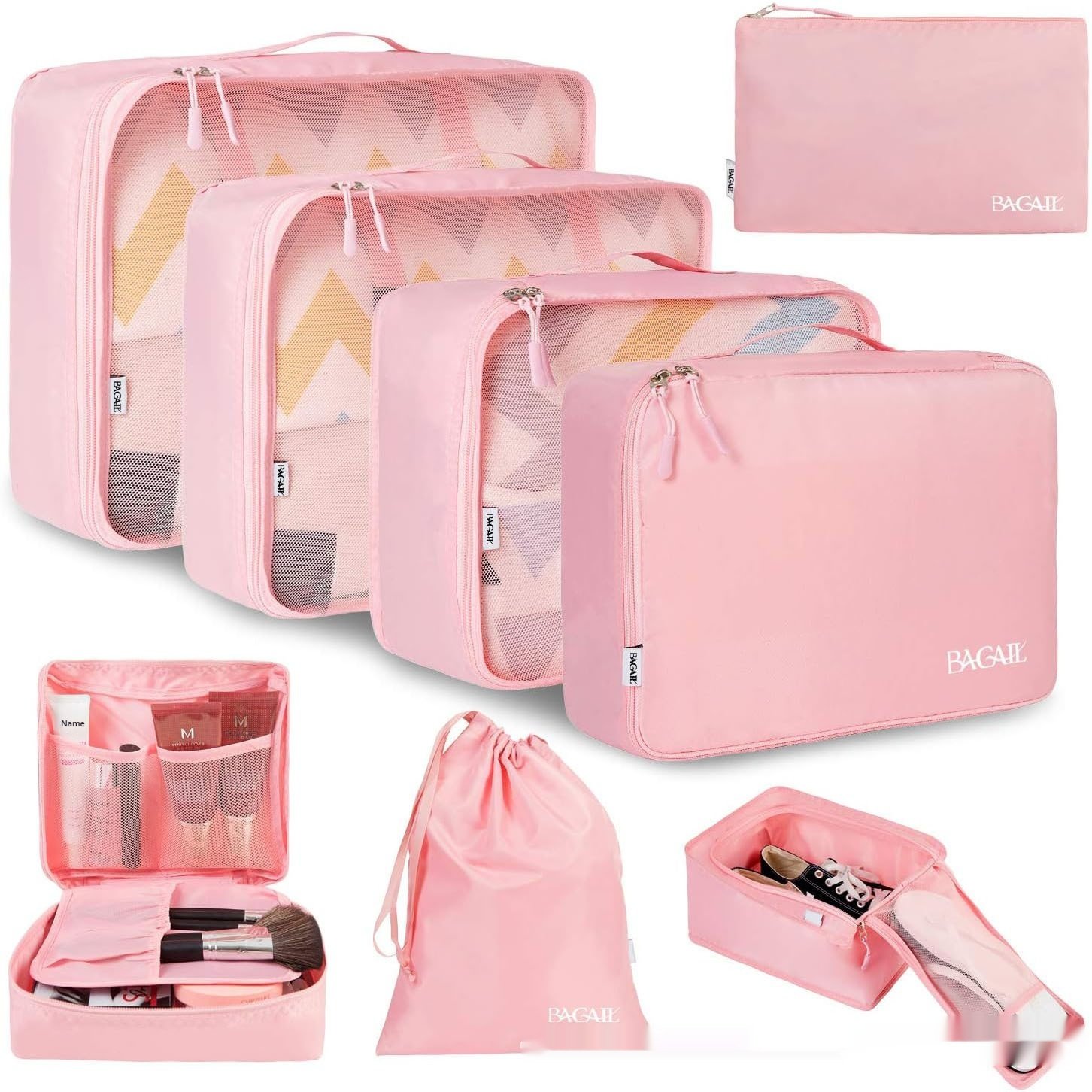 Cubic Eight-piece Set Travel Set Packing Bags Underwear - Image 3
