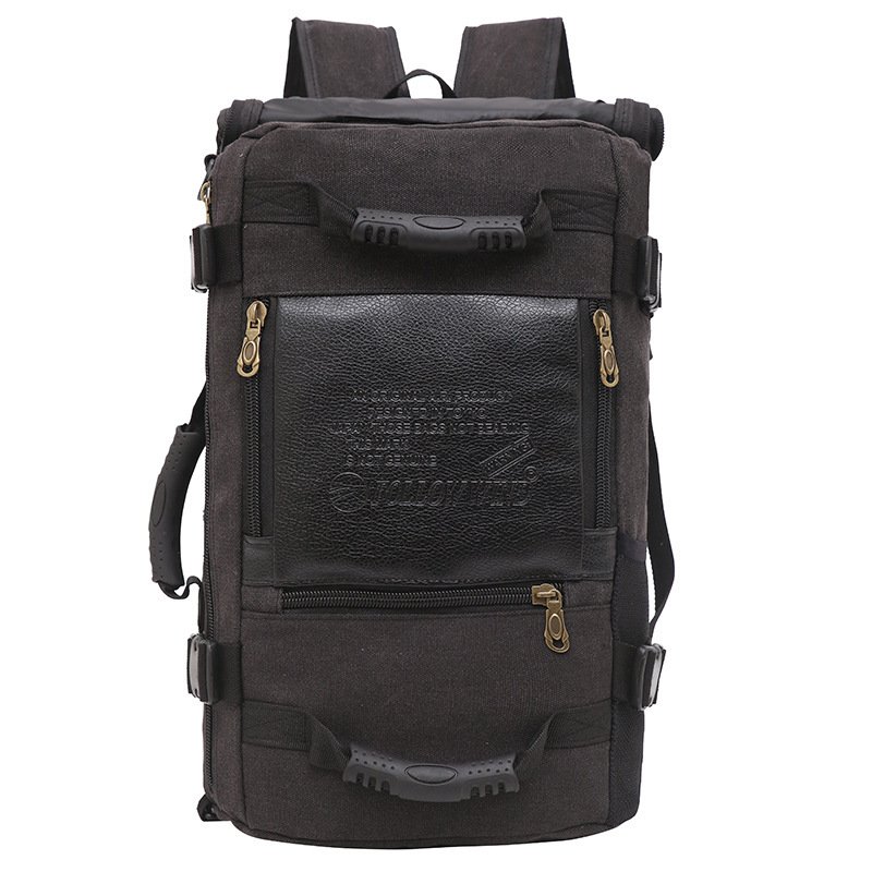 Men Canvas Backpack Huge Travel School Shoulder Computer Backpack Functional Versatile Bags Multifunctional Laptop Bag - Image 7