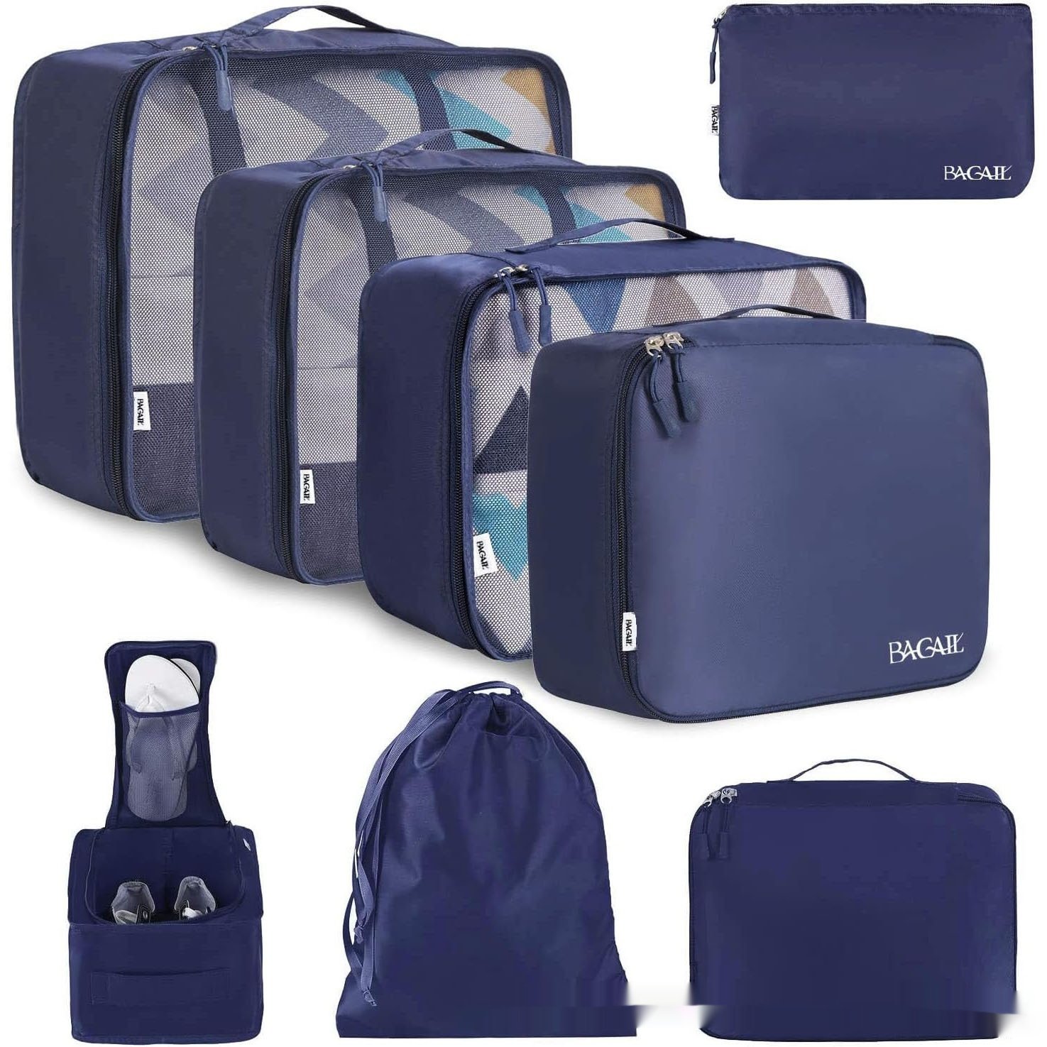 Cubic Eight-piece Set Travel Set Packing Bags Underwear - Image 6
