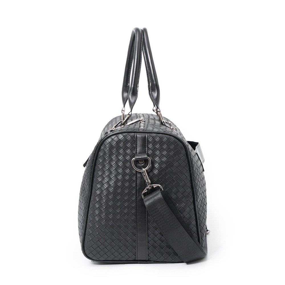 Embossed Braided Tote Shoulder Crossbody Travel Bag - Image 5