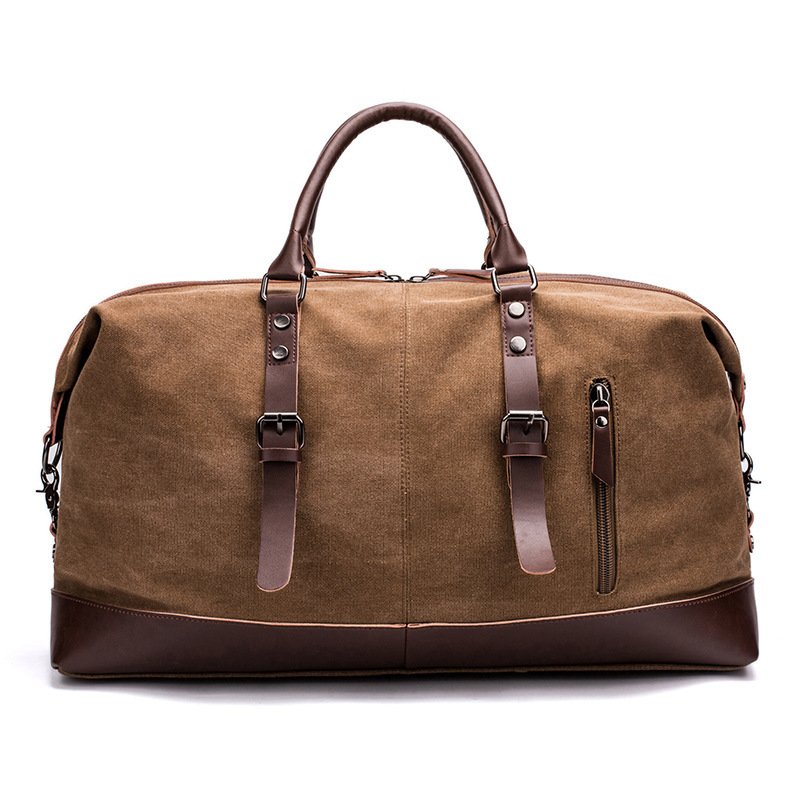 Canvas Traveling Bag Men's Travel Fitness Large Capacity Tote - Image 5