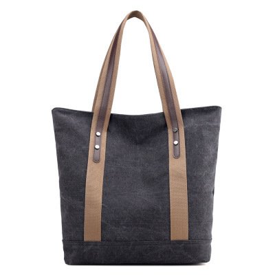 New women's canvas tote bag shoulder bag large capacity leisure travel anti-theft fashion wild Mommy shopping bag - Image 5