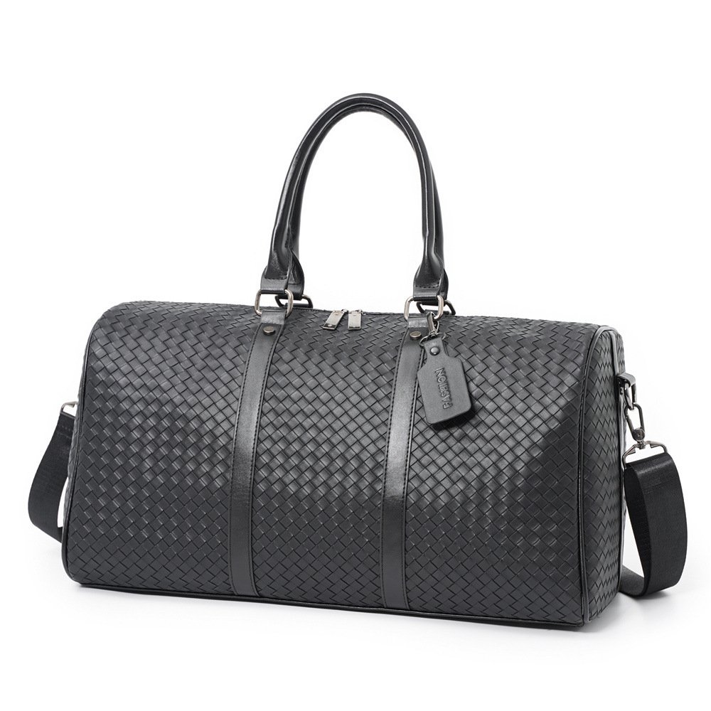 Embossed Braided Tote Shoulder Crossbody Travel Bag - Image 6