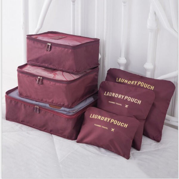 6 PCS Travel Storage Bag Set for Clothes Tidy Organizer - Image 9